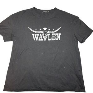 Morgan Wallen Black Graphic T Shirt Skull Western Country Music Tee Lyrics Large